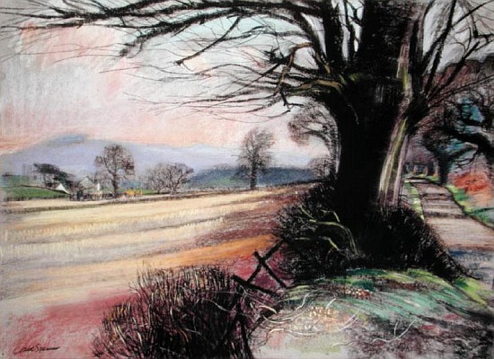 Wagon Lane (pastel on paper)  od Claire  Spencer