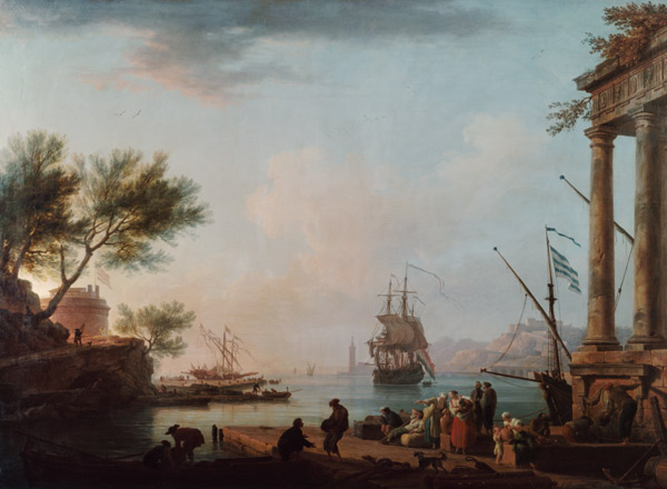 Sea Port, Sunrise od Claude Joseph Vernet