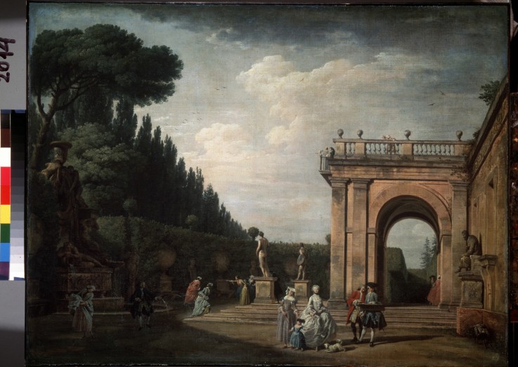 View in the Park of the Villa Ludovisi in Rome od Claude Joseph Vernet