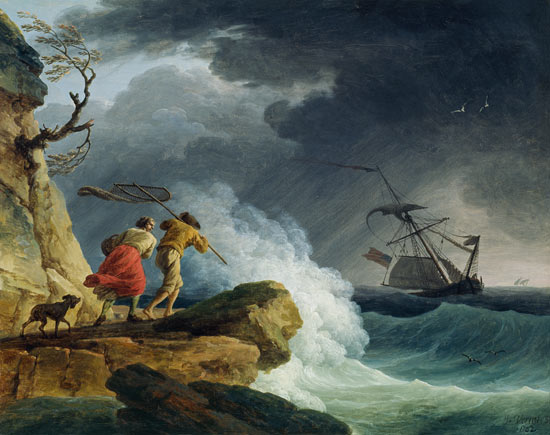 Coastal Scene in a Storm od Claude Joseph Vernet