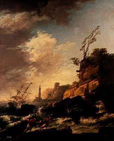 Sea storm with ship wreck od Claude Joseph Vernet
