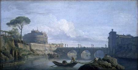 View of the Bridge and Chateau of St. Angelo, Rome od Claude Joseph Vernet