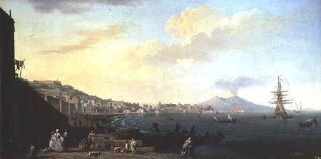 View of Naples with Vesuvius in the Background (pair of 71567) od Claude Joseph Vernet