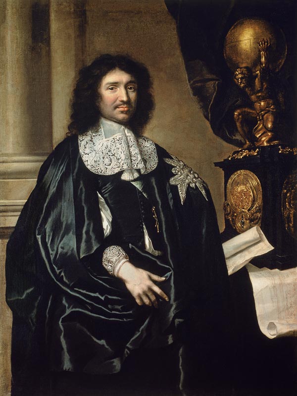 Portrait of Jean-Baptiste Colbert de Torcy (1619-83) od Claude Lefebvre