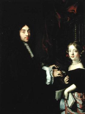 Portrait of Charles Couperin (1638-79) and the Daughter of the Artist