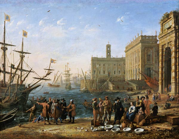 Harbour Scene od Claude Lorrain