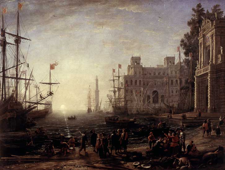 Harbour with Villa Medici od Claude Lorrain
