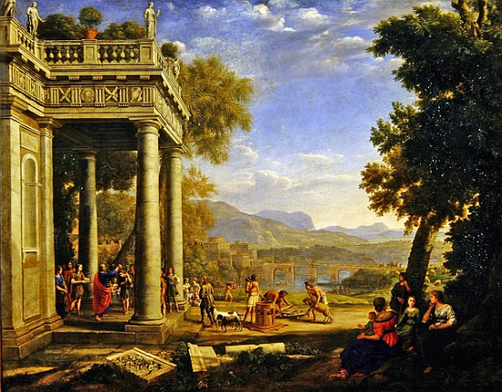 David is consecrated king by Samuel od Claude Lorrain