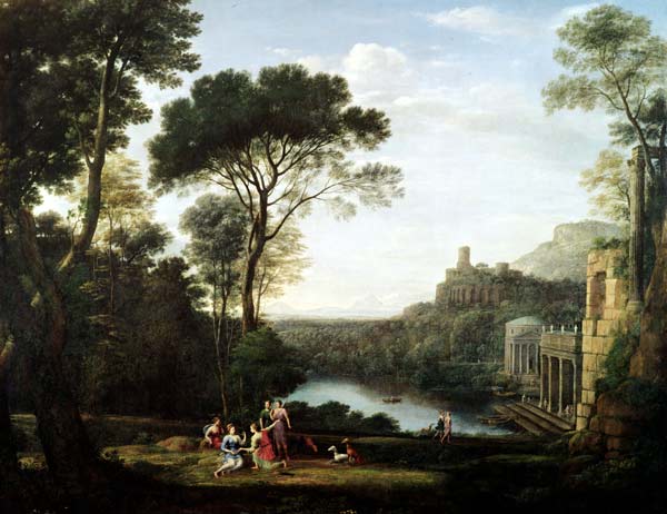 Landscape with the Nymph Egeria od Claude Lorrain