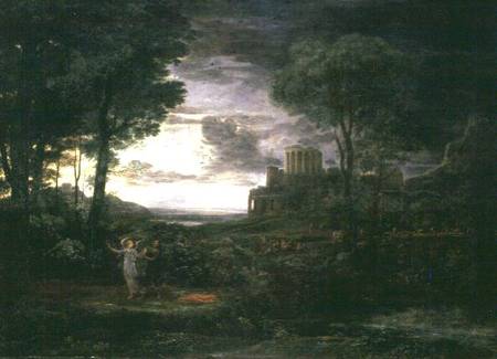 Landscape with Jacob Wrestling with the Angel, or Night od Claude Lorrain