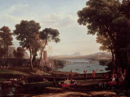 Landscape with the Marriage of Isaac and Rebekah (The Mill) od Claude Lorrain
