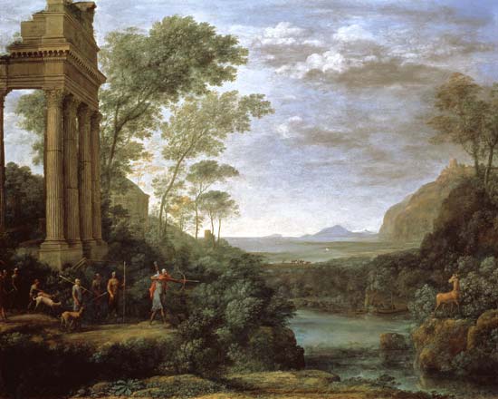 Landscape with Ascanius Shooting the Stag of Sylvia od Claude Lorrain