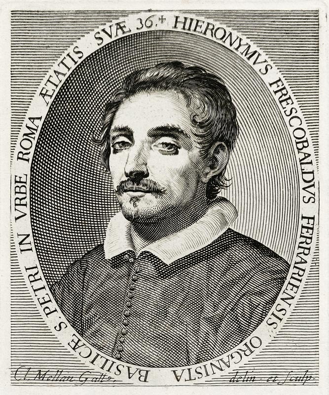 Portrait of the composer Girolamo Frescobaldi (1583-1643) od Claude Mellan