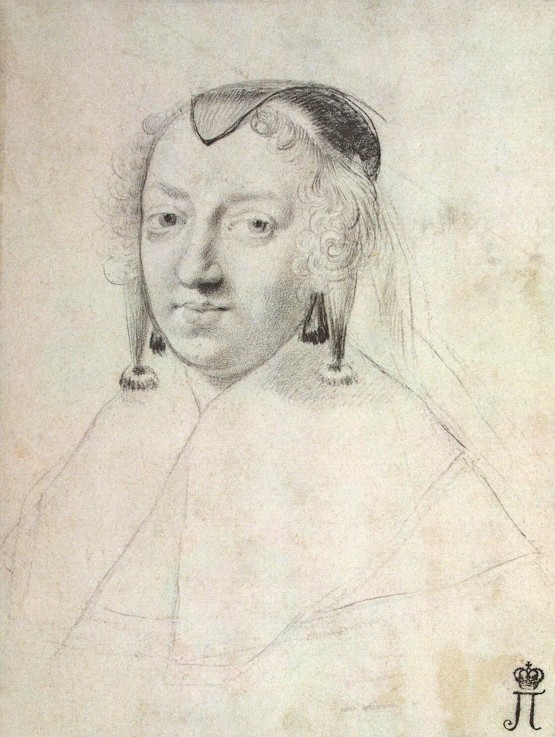 Portrait of Anne of Austria (1601-1666) od Claude Mellan