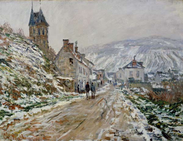 C.Monet, Straßen nach Vetheuil im Winter od Claude Monet