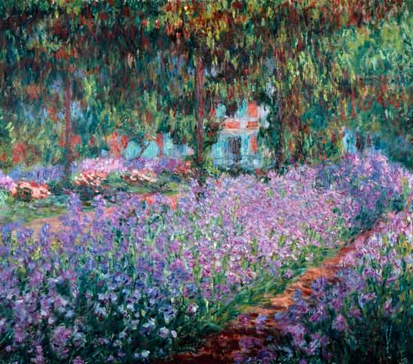 Blooming Iris in Monets garden od Claude Monet