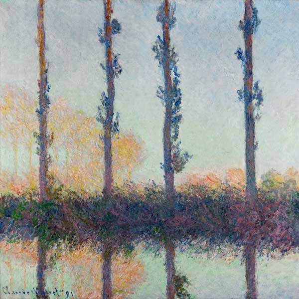 The Four Trees (Poplars) or The Four Trees (Poplars) od Claude Monet