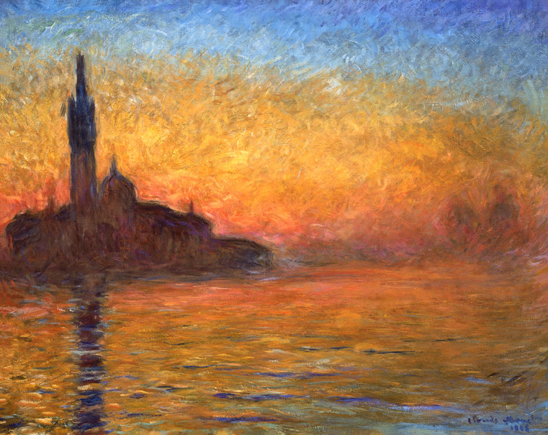 Sunset in Venice od Claude Monet