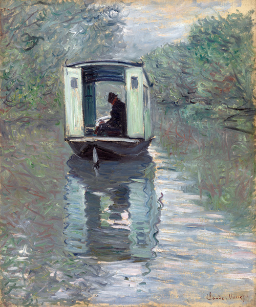 Das Atelierboot (Le bateauatelier) od Claude Monet