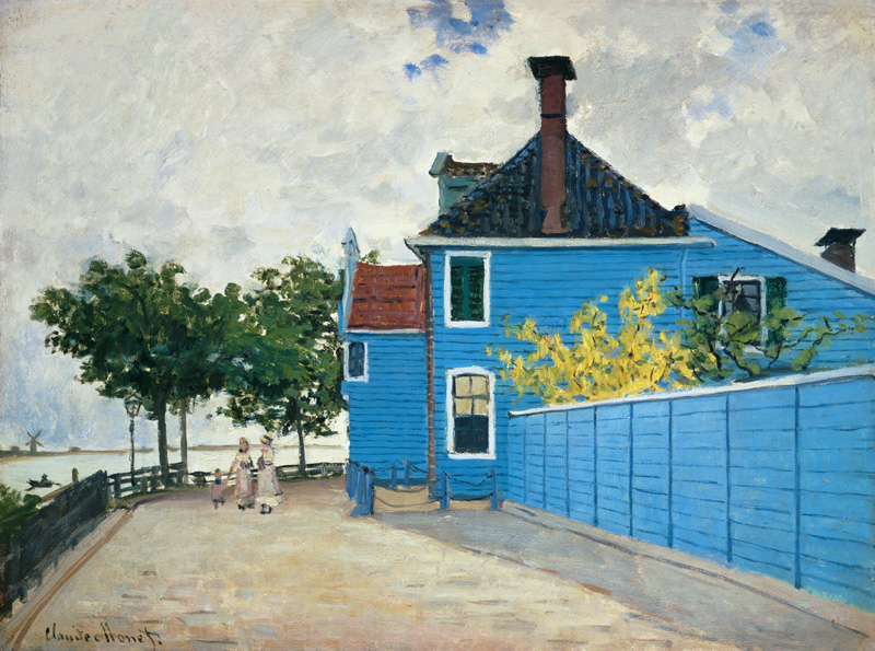 The blue house in Zaandam. od Claude Monet
