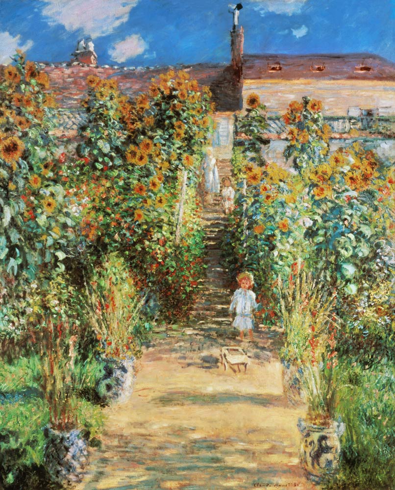 Der Garten des Künstlers in Vétheuil od Claude Monet