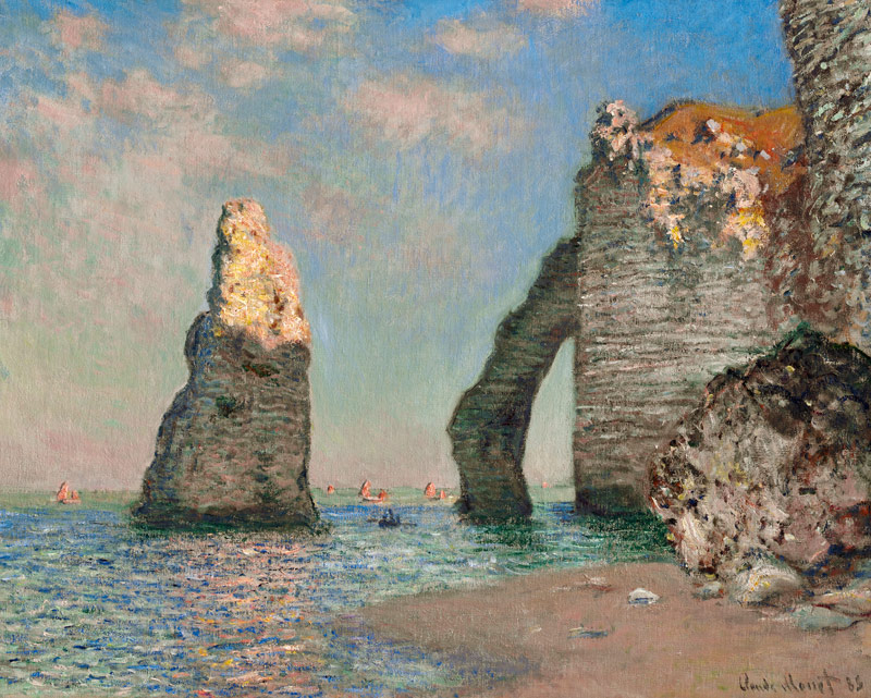 Die Nadel und die Falaise d'Aval od Claude Monet