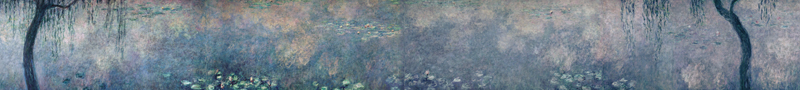 The Water Lilies - The Two Willows od Claude Monet