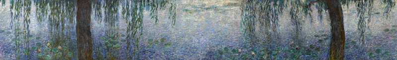 The Water Lilies - Clear Morning with Willows od Claude Monet