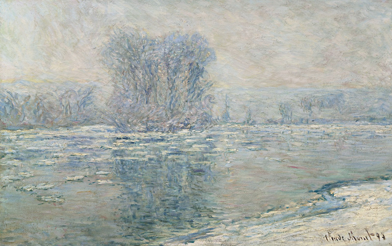 Ice, white effect (Glaçons, effet blanc) od Claude Monet