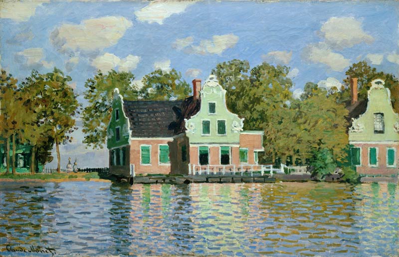 Houses by the Bank of the River Zaan od Claude Monet