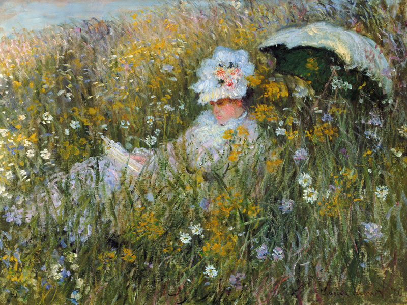 In the flower meadow (Dan of La Prairie) od Claude Monet