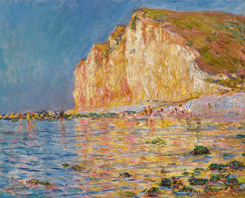 Les Petites-Dalles bei Ebbe od Claude Monet