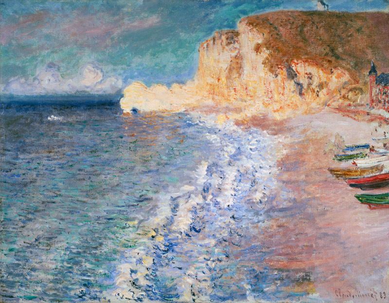 Ráno v Etretat od Claude Monet