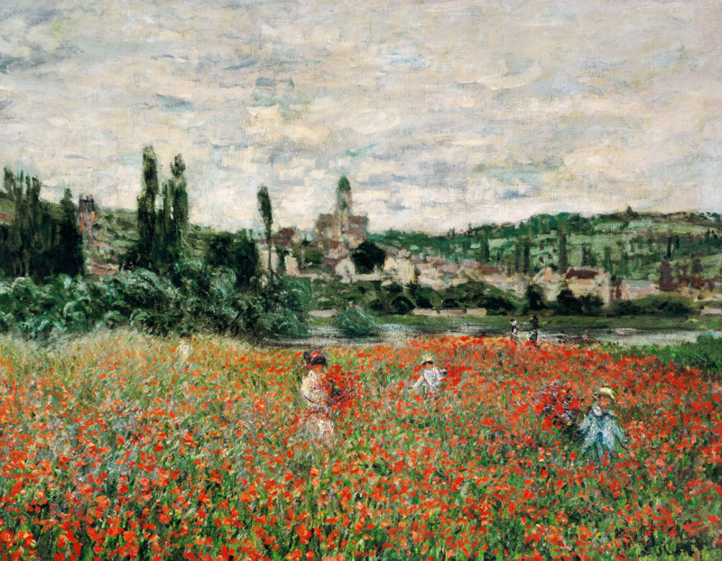 Claude Monet / Poppy field near Vetheuil od Claude Monet