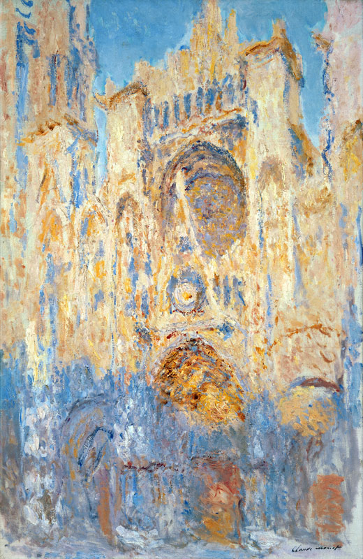 Rouen Cathedral, Effects of Sunlight, Sunset od Claude Monet