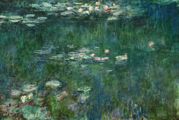 Waterlilies: Green Reflections, central section od Claude Monet