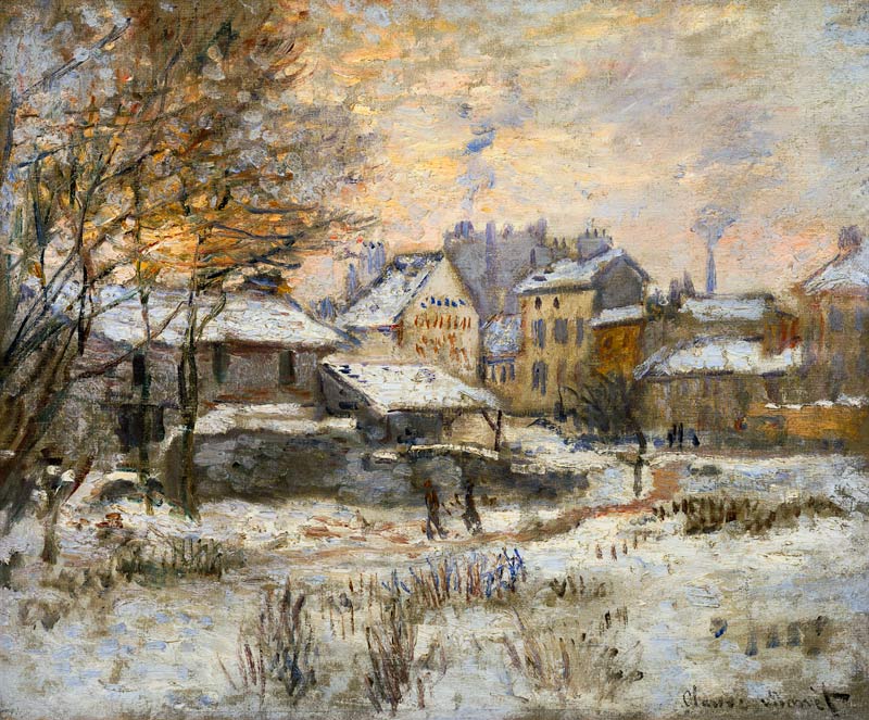 Snow Effect with Setting Sun od Claude Monet