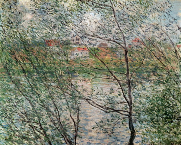 The Banks of the Seine or, Spring through the Trees od Claude Monet