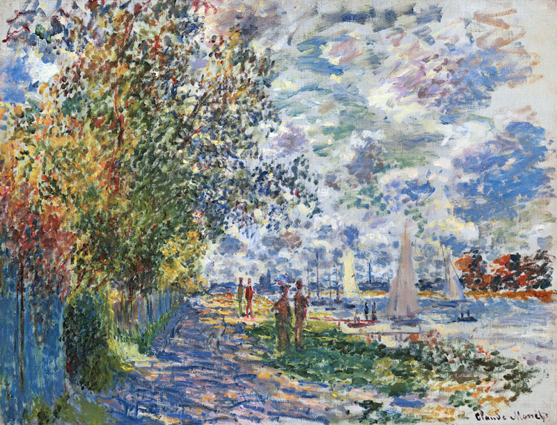 The Riverbank at Gennevilliers od Claude Monet