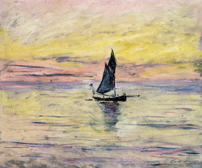 The Sailing Boat, Evening Effect od Claude Monet