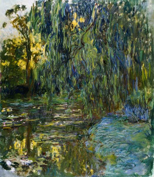Weeping Willows, The Waterlily Pond at Giverny od Claude Monet