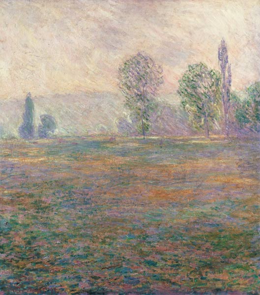 Meadow countryside at Giverny in the morning light. od Claude Monet