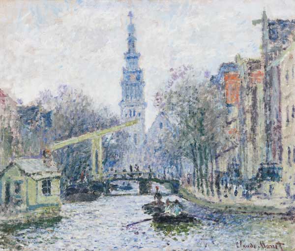 Ansicht von Amsterdam mit Kanal od Claude Monet