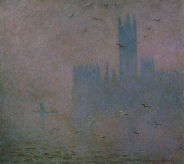 Seagulls over the Houses of Parliament od Claude Monet