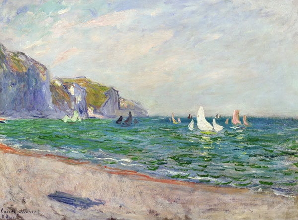 Boats below the Cliffs at Pourville od Claude Monet