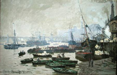 Boats in the Pool of London od Claude Monet