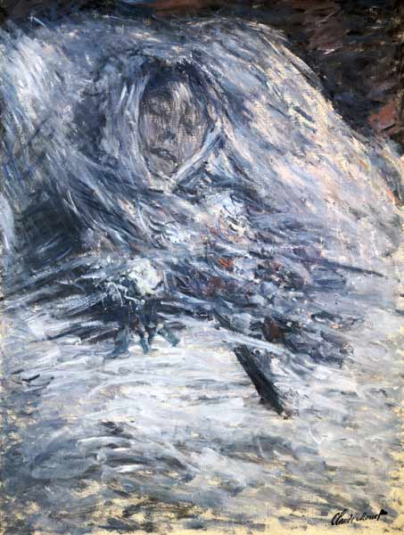 Camille Monet on the deathbed od Claude Monet