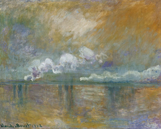 Charing Cross Bridge, Smoke in the Fog od Claude Monet