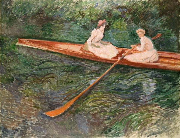 Das rosafarbene Ruderboot (La Barque Rose). od Claude Monet