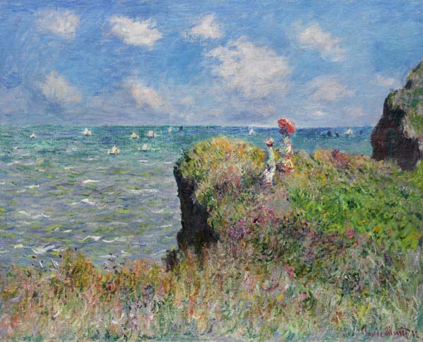 Cliff Walk at Pourville od Claude Monet